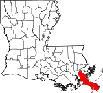 Plaquemines Parish Map